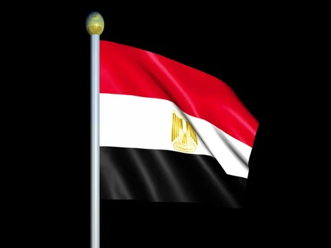 Large Looping Animated Flag of Egypt Stock Footage 73930224