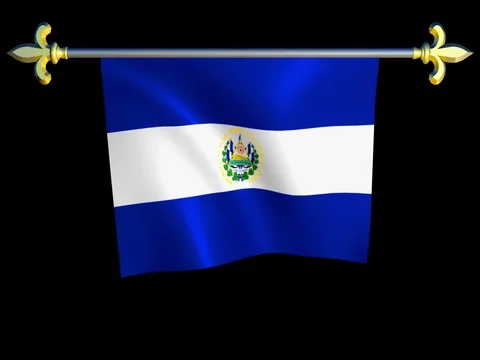 Large Looping Animated Flag of El Salvador Stock Footage 73930284