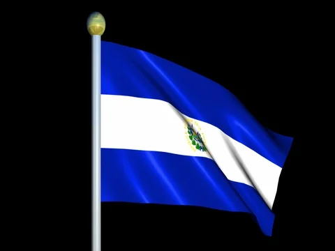 Large Looping Animated Flag of El Salvador Stock Footage 73930663