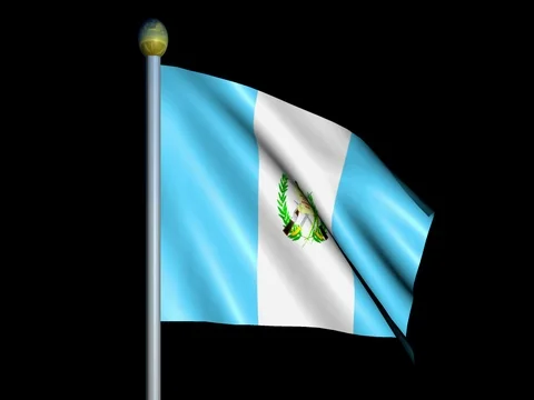 Large Looping Animated Flag of Guatemala Stock Footage 73990589