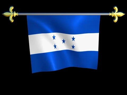 Large Looping Animated Flag of Honduras Stock Footage 73991418