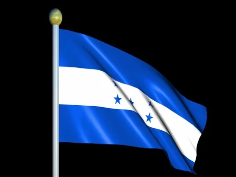 Large Looping Animated Flag of Honduras Stock Footage 73991468