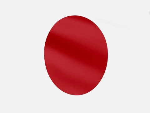 Large Looping Animated Flag of Japan Stock Footage 73297298