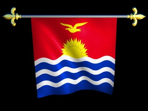 Large Looping Animated Flag of Kiribati Stock Footage 74289527