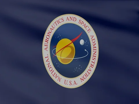 Large Looping Animated Flag of NASA Stock Footage 73360529
