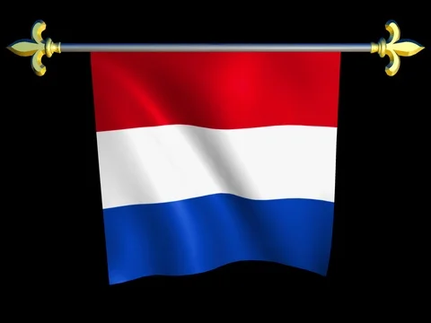 Large Looping Animated Flag of Netherlands Stock Footage 74548184