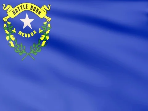 Large Looping Animated Flag of Nevada Stock Footage 73504854