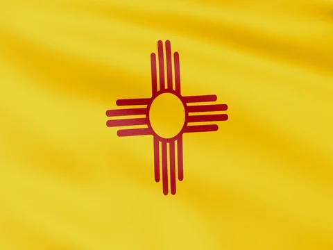 Large Looping Animated Flag of New Mexico Stock Footage 73120950