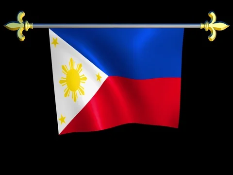 Large Looping Animated Flag of Philippines Stock Footage 74667050