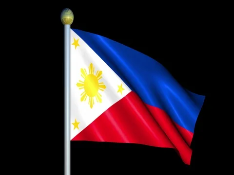 Large Looping Animated Flag of Philippines Stock Footage 74667225