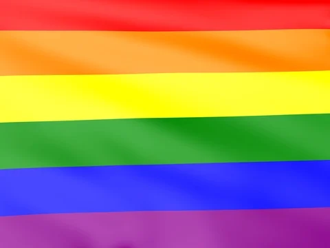Large Looping Animated Flag of Rainbow Diversity Stock Footage 73335072