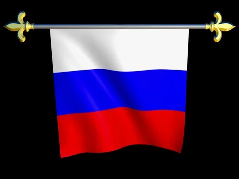 Large Looping Animated Flag of Russia Stock Footage 74668884