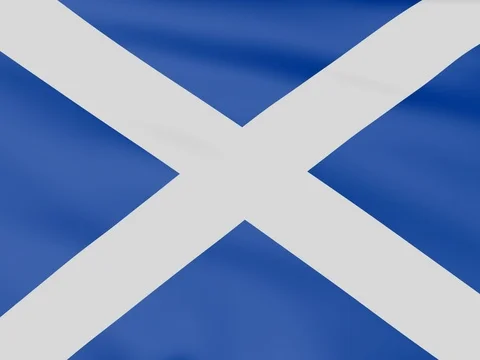 Large Looping Animated Flag of Scotland Stock Footage 73335585