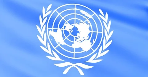 Large Looping Animated Flag of the United Nations Stock Footage 73066037