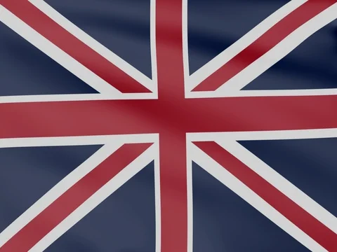 Large Looping Animated Flag of the United Kingdom Stock Footage 73359829
