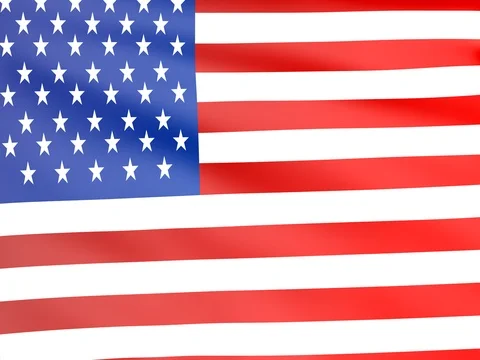 Large Looping Animated Flag of the USA Stock Footage 73252144
