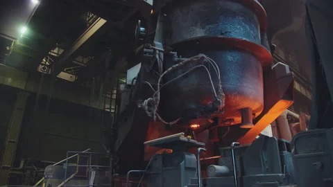 The large machine rotates in the factory Video stock 163517283