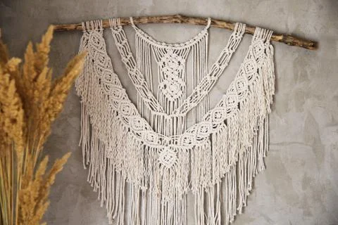 Large Macrame Wall Hanging Stock Photos