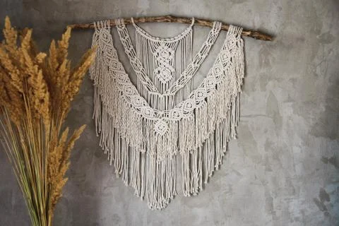 Large Macrame Wall Hanging Stock Photos