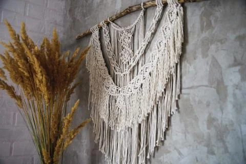Large Macrame Wall Hanging Stock Photos