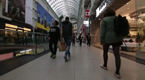 Large Mall glidecam Stock Footage 61830822