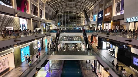 A large mall with  stores  Chanel 動画素材 318101862