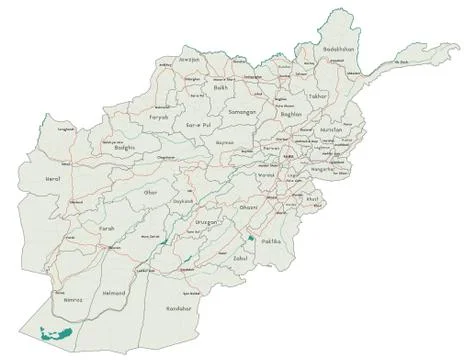 Large map of Afghanistan Stock Illustration