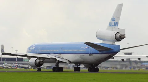 Large MD-11 passenger jet take off Stock Footage 45998016