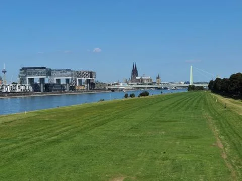 The large meadows in the cologne area are called pollerwiesen Stock Photos