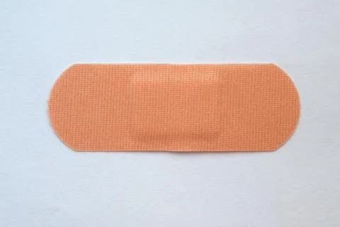 A large medical bactericidal woven patch on a white background. Stock Photos