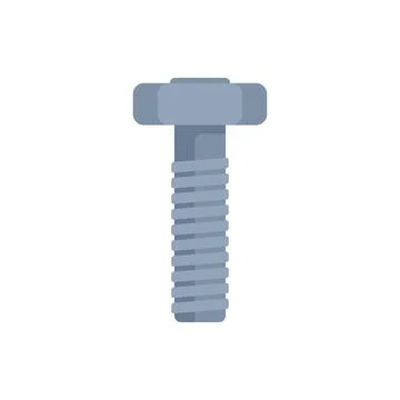 Large metal bolt holding objects together Illustrazione stock