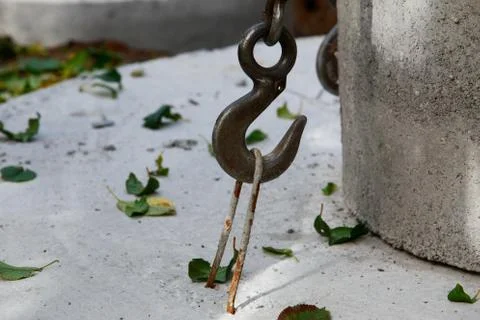 Large metal hook Stock Photos