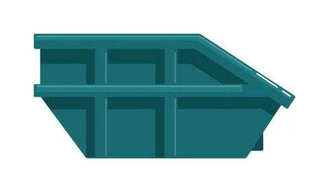 Large metal skip or dumpster waste container Stock Illustration