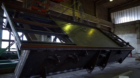 Large metal structures at the factory. Stock Footage 122434523