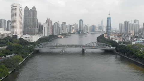 Large metropolis in cloudy weather. Stock Footage 118113086