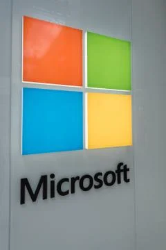 Large microsoft corporation logo Stock Photos