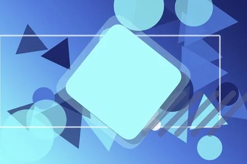 A large mint badge-like icon sits inside a translucent rectangle, surrounde.. Stock Illustration