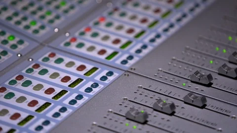 Large mixing console in the recording Studio Stock Footage 107193008