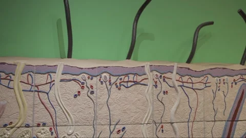 Large model of epidermis skin Stock Footage 310629400