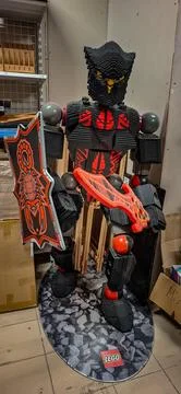 Large model of a transformer toy. Stock Photos