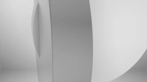 Large modern geometric shapes. 3d rendering abstract background, computer Stock Illustration
