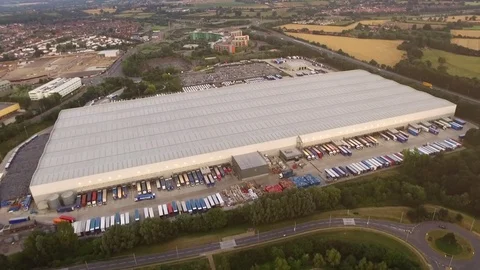 Large Modern Logistic And Transportation Center  Stock-Footage 83603110