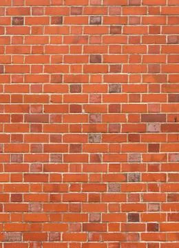 Large modern red brick wall background. Stockfoto's