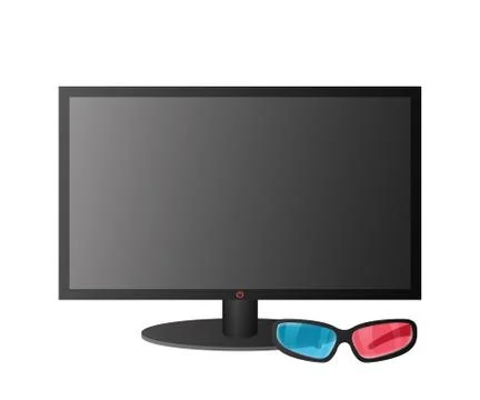 Large modern TV. 스톡 일러스트