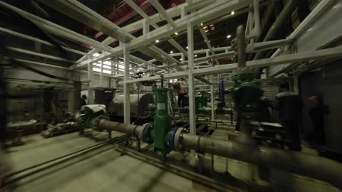 Large modular framework gradually fills with pipelines Vídeo Stock 328961067