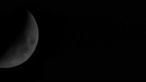 A large moon floating in the sky Video stock 199312964