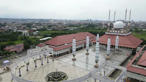 A large mosque in central Java, called the Agung mosque Stock Footage