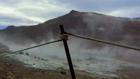 A large mountain in the background Stock Footage 155587044