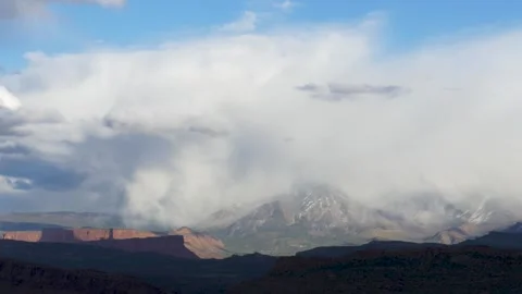 A large mountain in the background Video stock 156013474