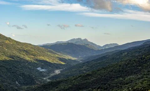 A large mountain in the background Stock Photos